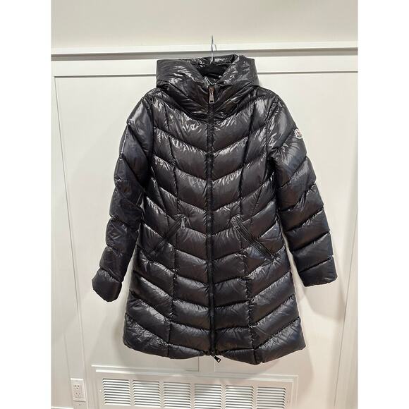 Moncler Marus Hooded Long Chevron Quilted Puffer Jacket Size 5(XXL) - Picture 4 of 15